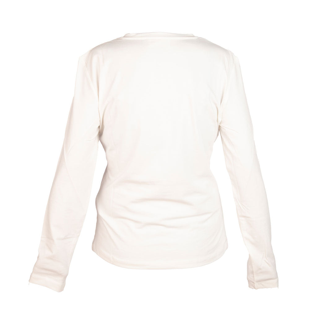T-SHIRT DONNA GAUDì CON SCOLLO A V E STAMPA GRAFICA CON STRASS - Colori disponibili: 2