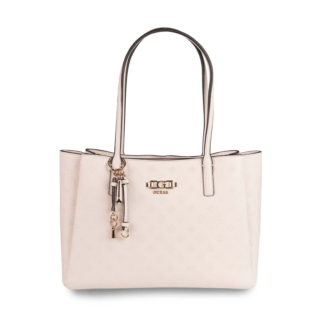 BORSA TOTE DONNA GUESS LOGO 4G PEONY - COL. AVORIO