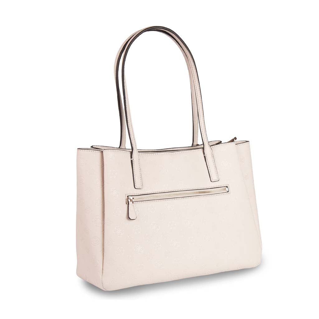 BORSA TOTE DONNA GUESS LOGO 4G PEONY - COL. AVORIO