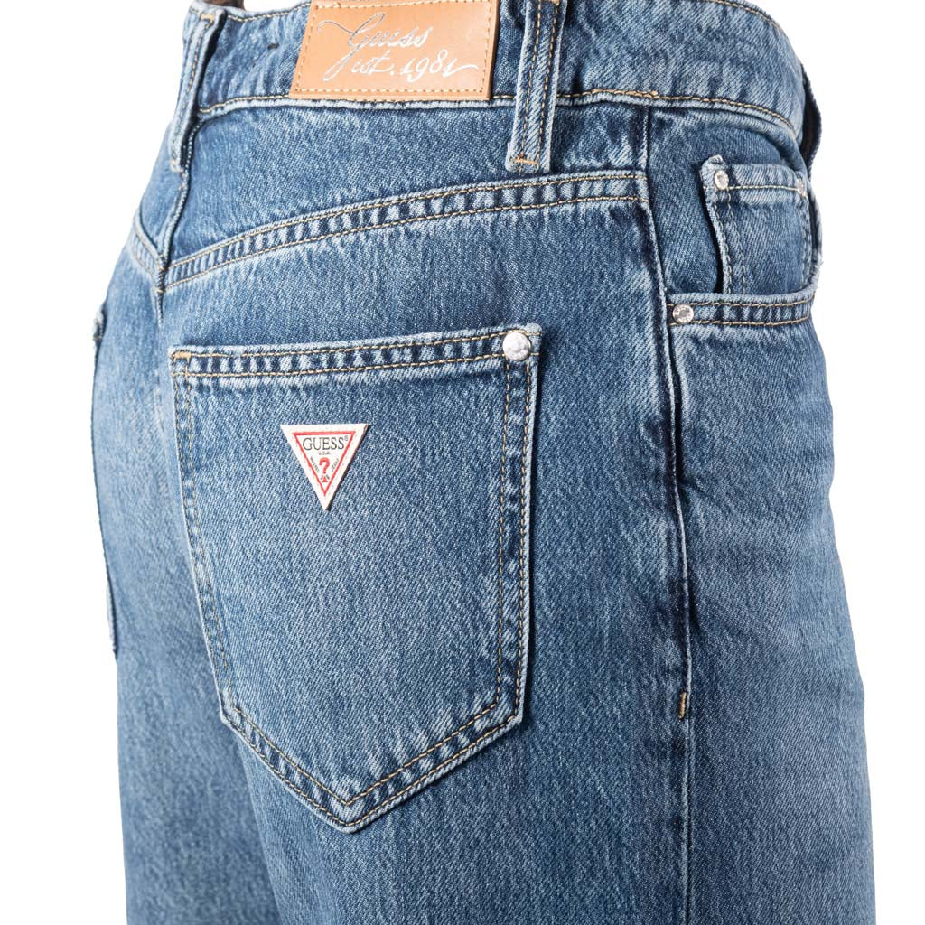 JEANS BAGGY DONNA GUESS A VITA BASSA - COL. BLU DENIM