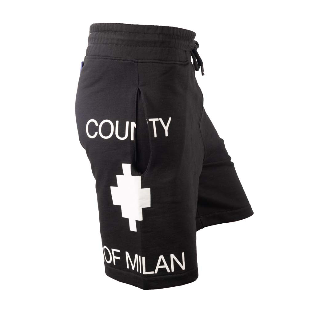 PANTALONCINI UOMO COUNTY OF MILAN CON LOGO - COL. NERO