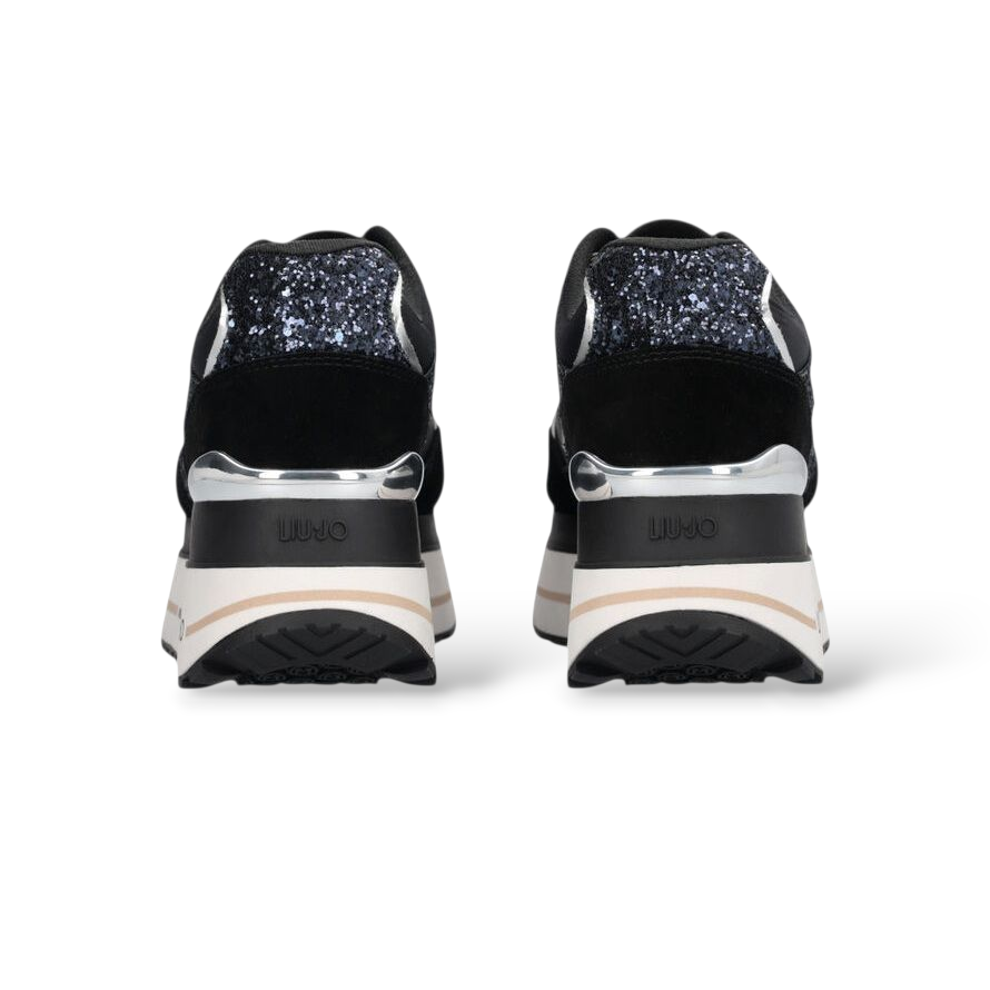 SNEAKERS LIU JO SUPER PLATFORM IN GLITTER E NYLON COL.NERO