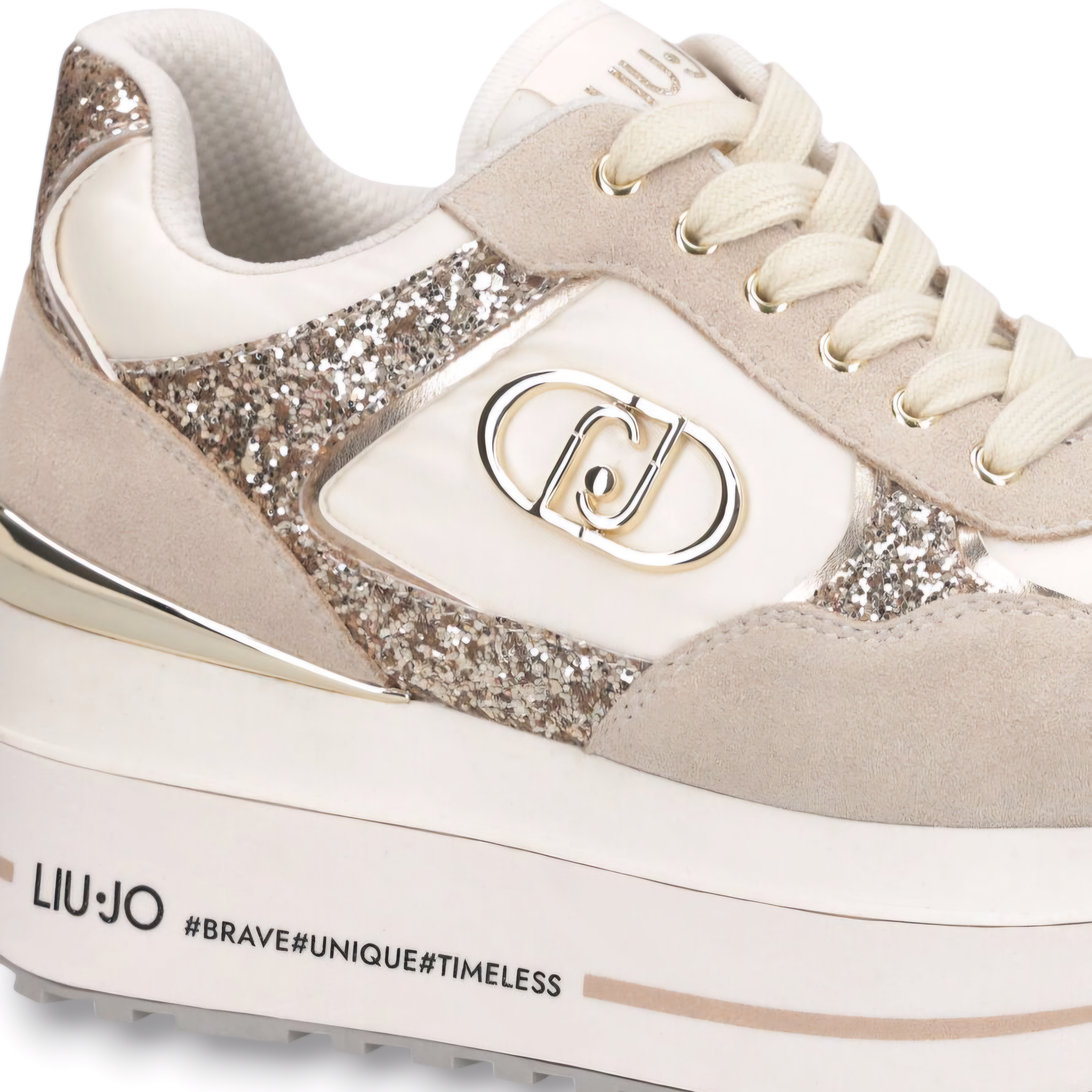 SNEAKERS LIU JO SUPER PLATFORM IN GLITTER E NYLON COL.CORDA