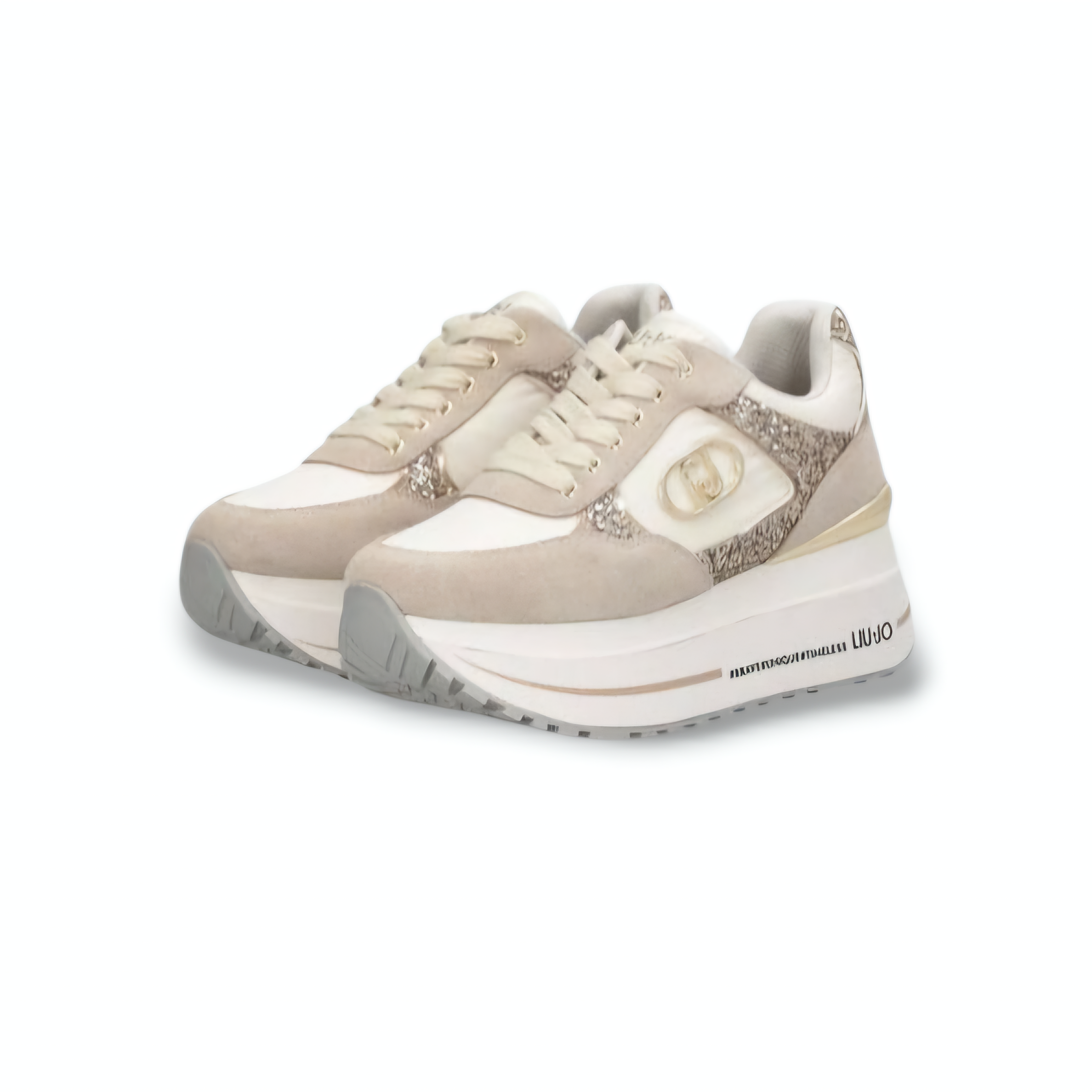 SNEAKERS LIU JO SUPER PLATFORM IN GLITTER E NYLON COL.CORDA