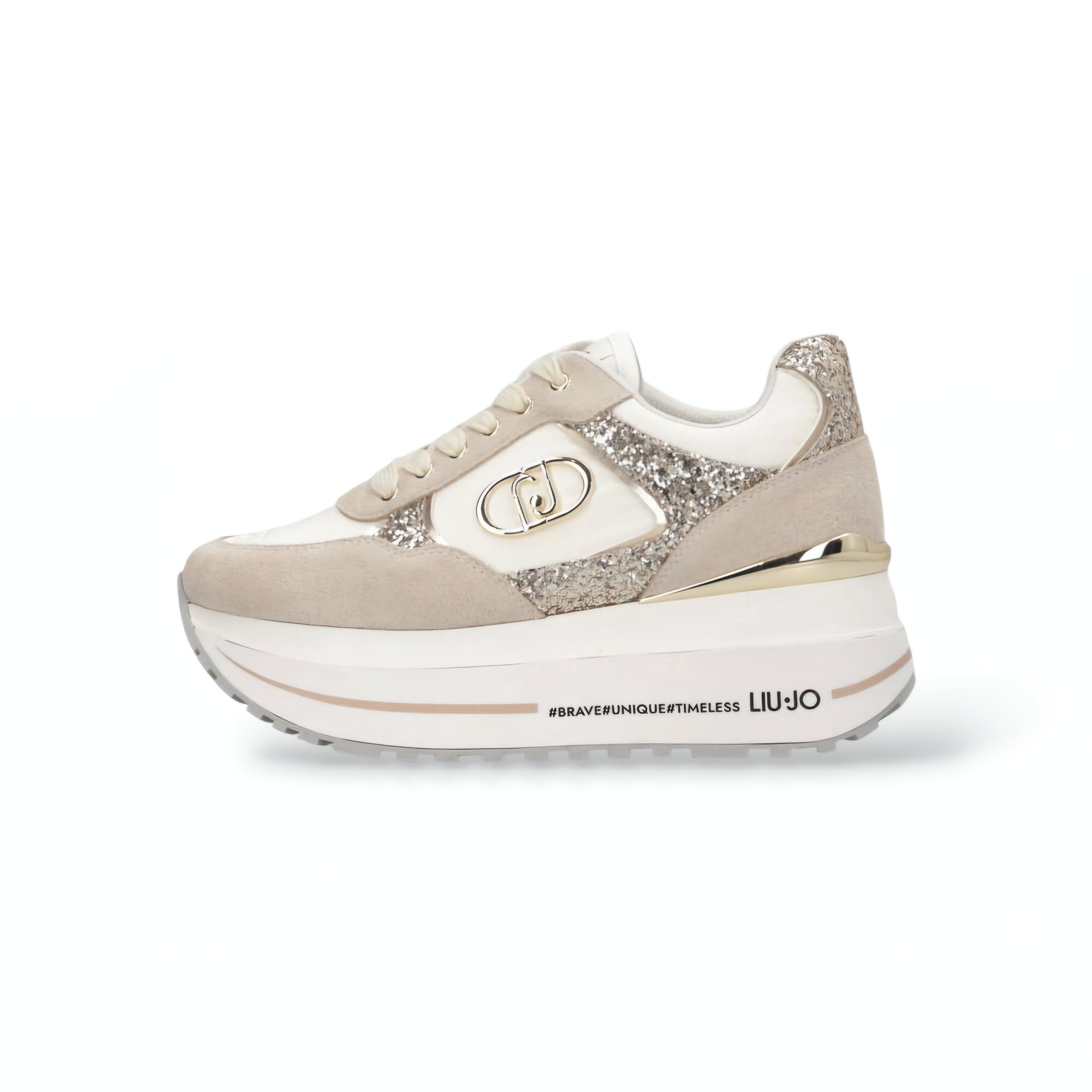 SNEAKERS LIU JO SUPER PLATFORM IN GLITTER E NYLON COL.CORDA
