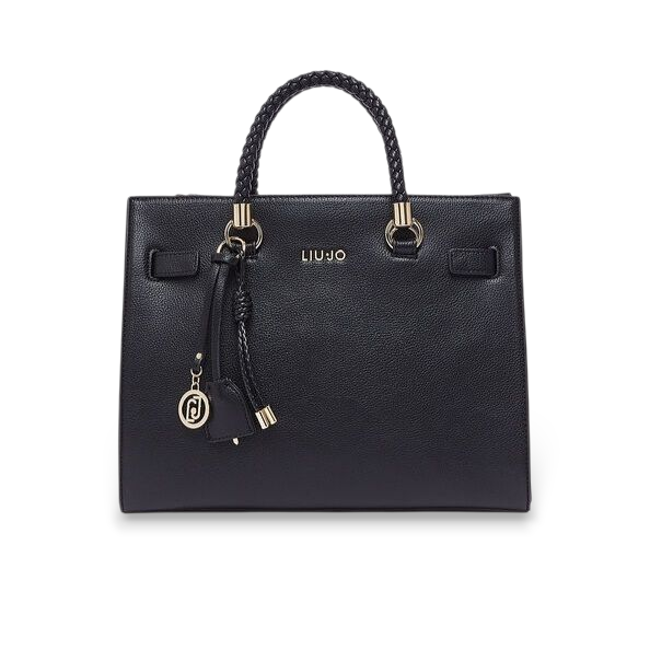 BORSA LIU JO SATCHEL MEDIA CON CHARMS COL.NERO