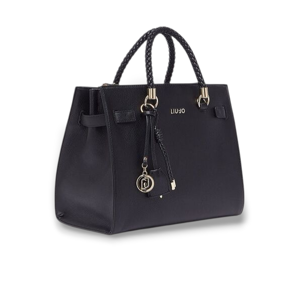 BORSA LIU JO SATCHEL MEDIA CON CHARMS COL.NERO