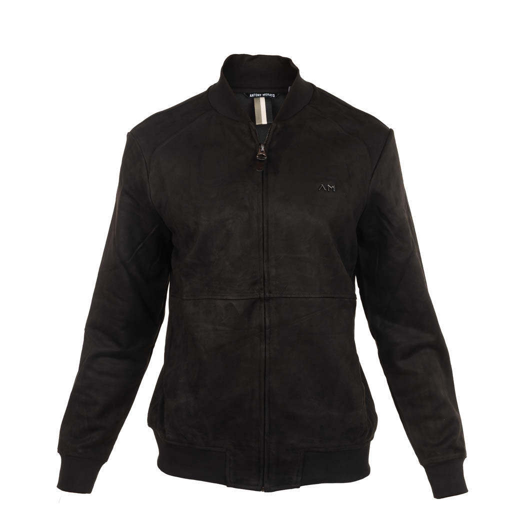 FELPA UOMO ANTONY MORATO REGULAR FIT CON ZIP IN TESSUTO EFFETTO CAMOSCIO - Colori disponibili: 2