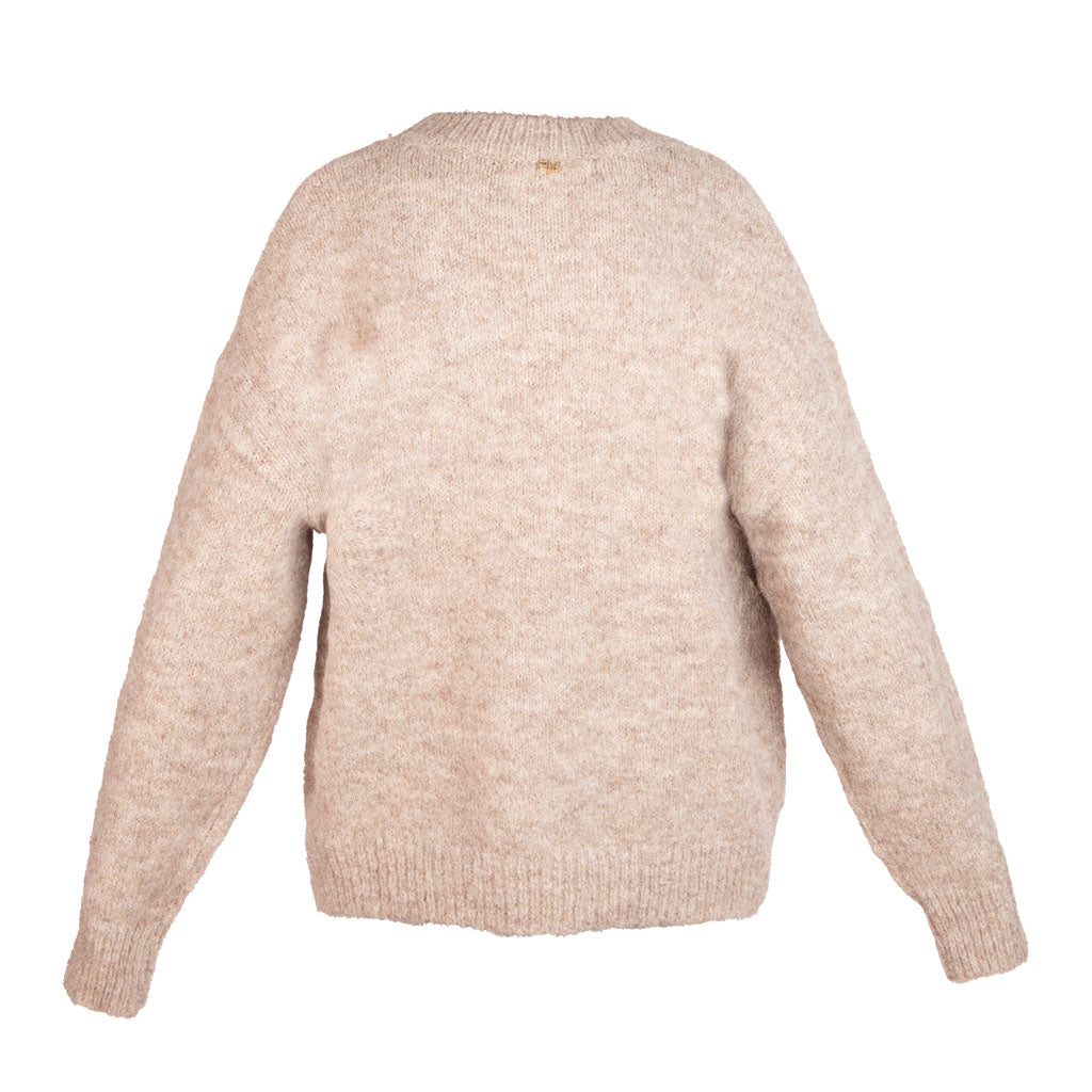 MAGLIA DONNA ARTIGLI CON SCRITTA LEOPARDATA - COL. CASHA