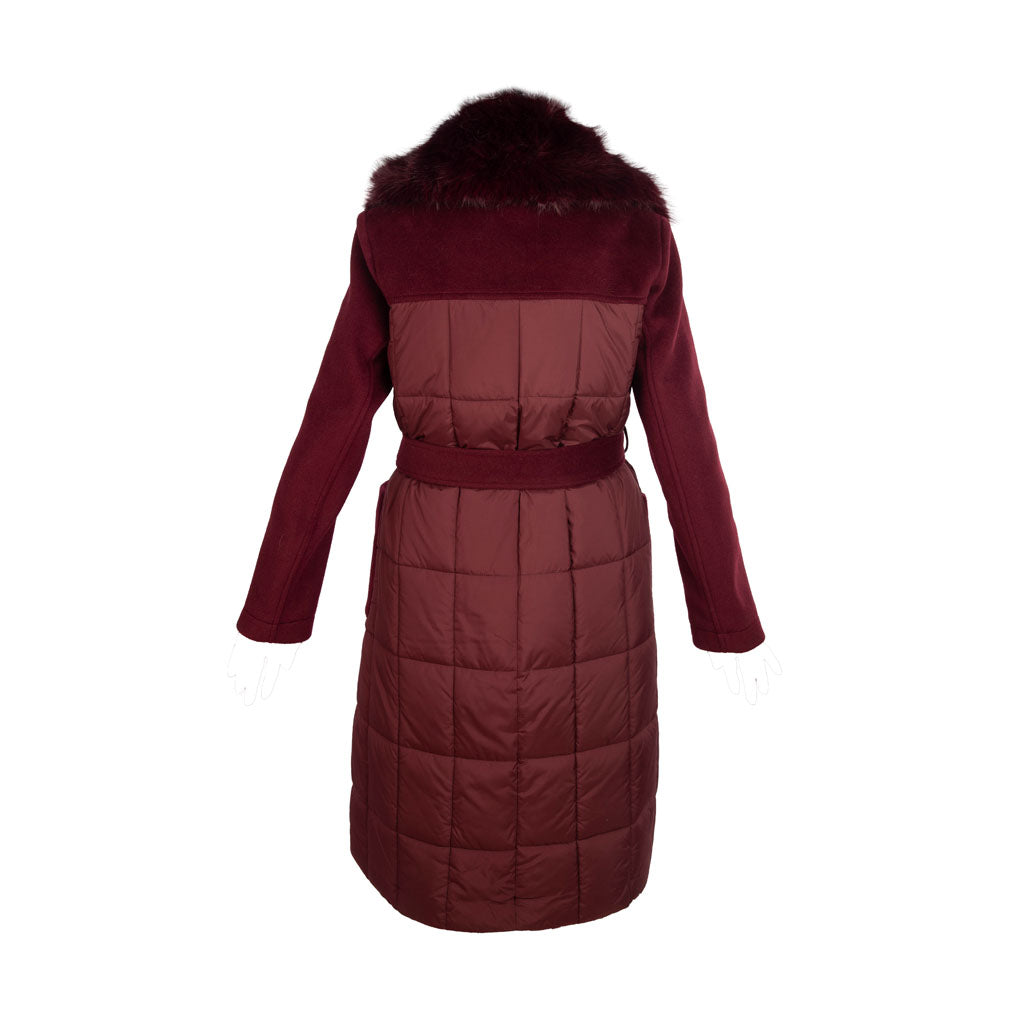 CAPPOTTO DONNA ARTIGLI BIMATERICO CON COLLO IN ECOPELLICCIA - Colori disponibili: 2