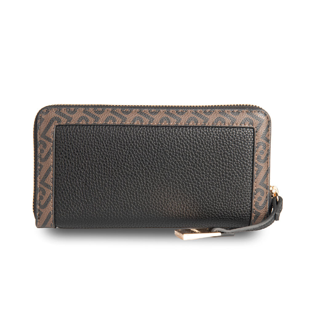 PORTAFOGLIO DONNA LIU JO IN ECOPELLE MONOGRAM - COL. NERO