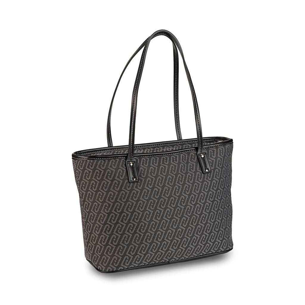 SHOPPER DONNA LIU JO CON LOGO STAMPATO - COL. NERO