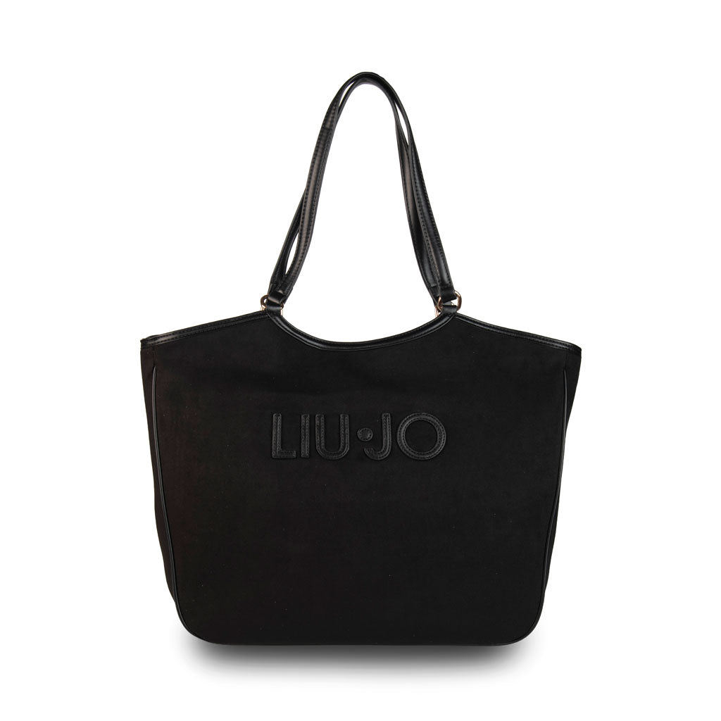 BORSA TOTE DONNA LIU JO IN ECOPELLE CON LOGO - COL. NERO