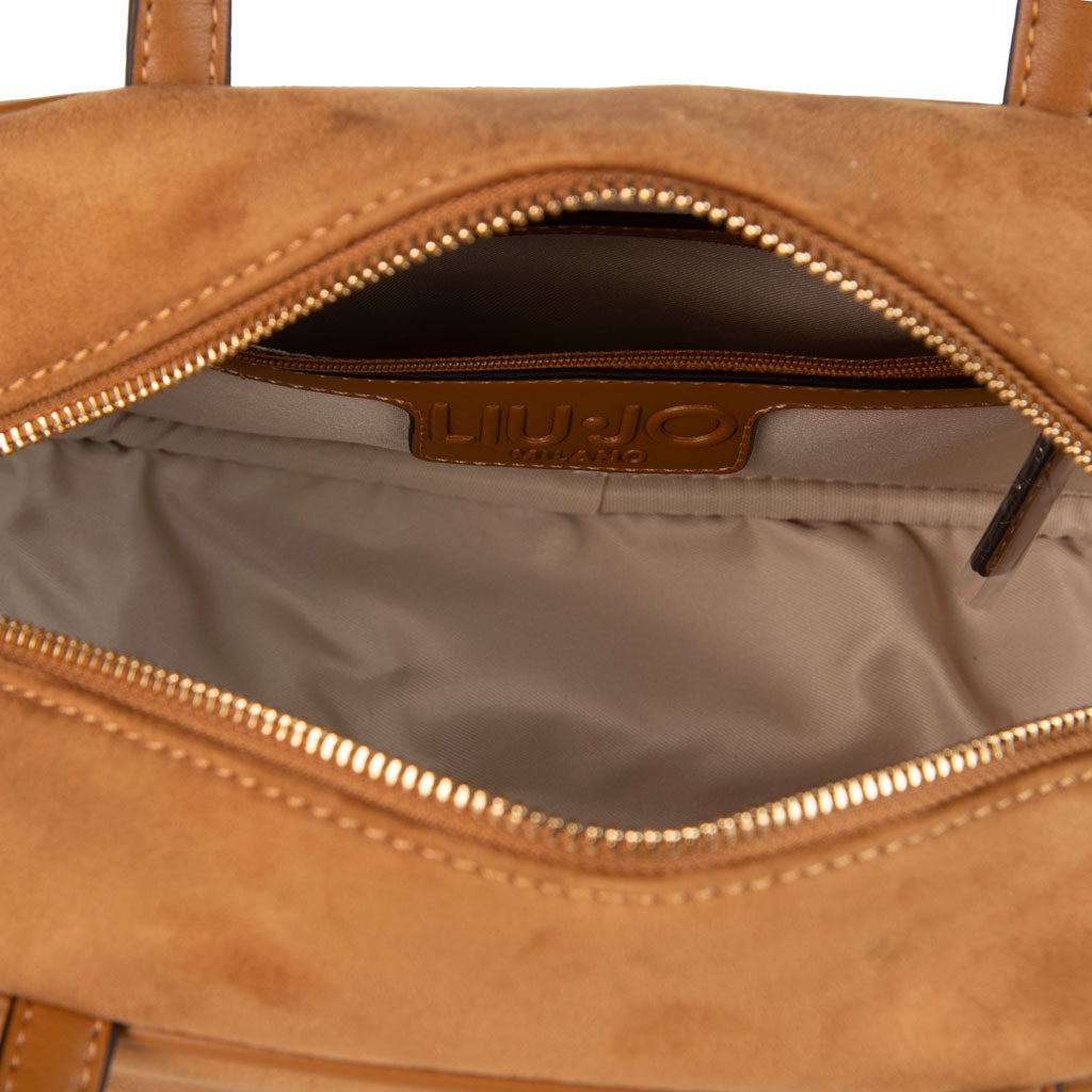 BORSA DONNA LIU JO CON LOGO E CHARM PORTAMONETE - COL. SUEDE