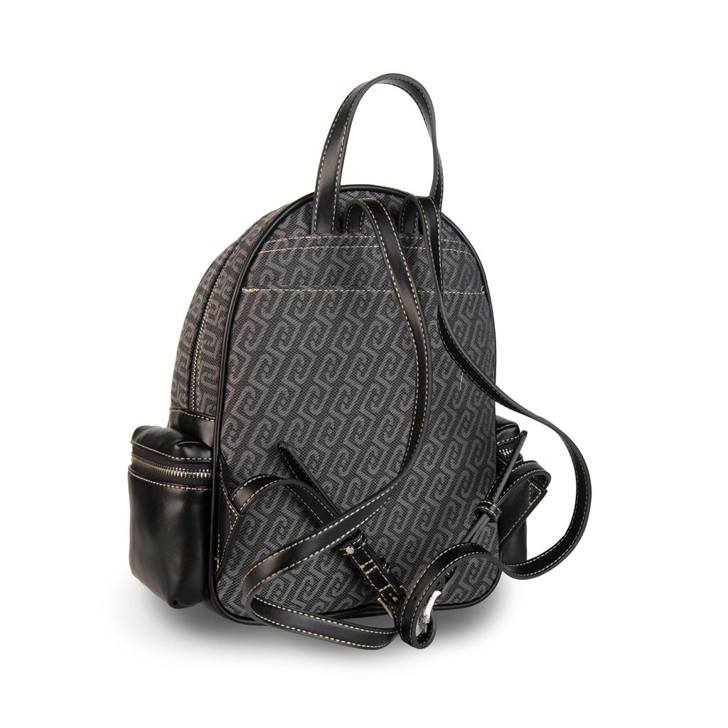 ZAINO DONNA LIU JO MONOGRAM IN ECOPELLE - COL. NERO