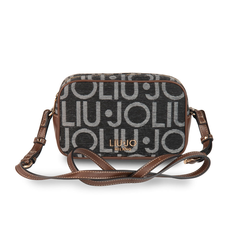 TRACOLLA DONNA LIU JO CON LETTERING ALL OVER - COL. NERO