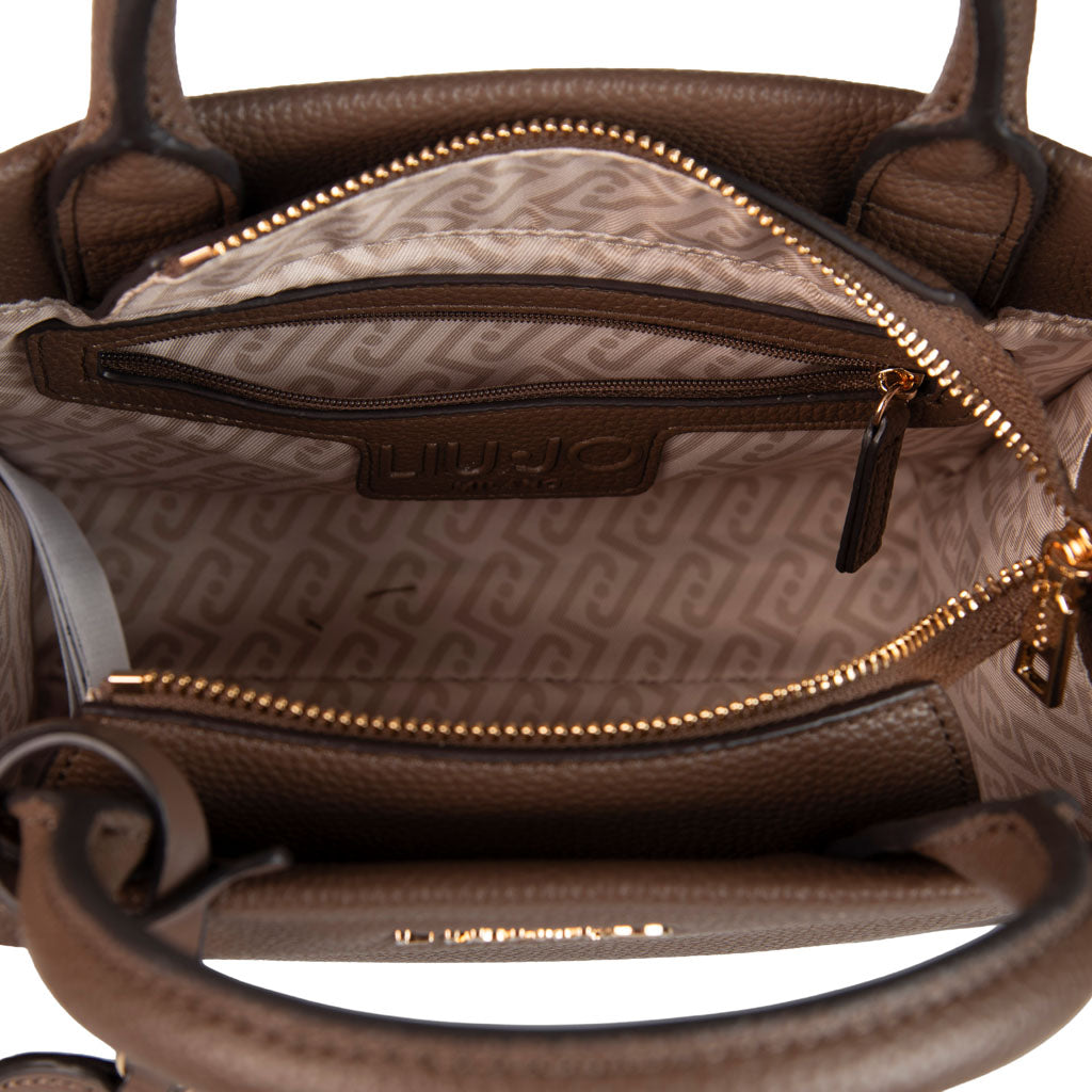 BORSA PICCOLA DONNA LIU JO CON CHARM - COL. DARK MOCHA