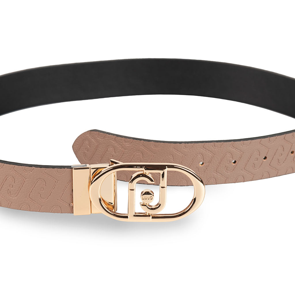CINTURA DONNA LIU JO CON FIBBIA MONOGRAM - COL. MOCHA