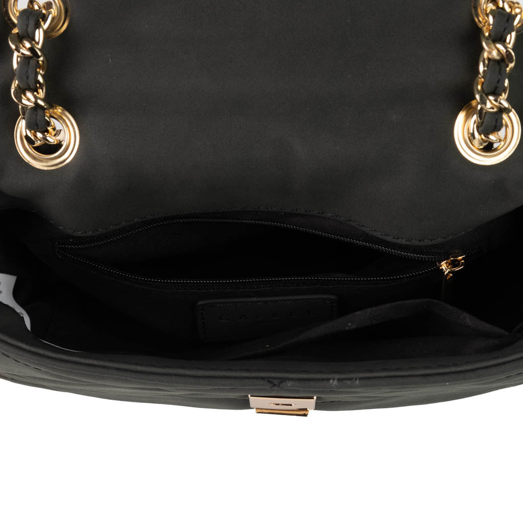 BORSA A TRACOLLA DONNA GAELLE CON ECOMONTONE - COL. NERO