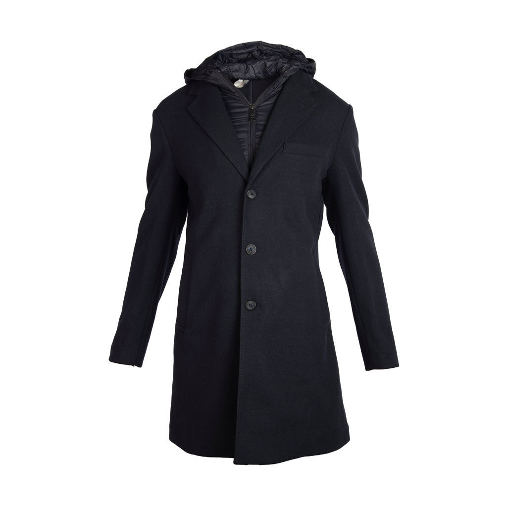 CAPPOTTO SFODERATO UOMO SEINSE CON GILET E CAPPUCCIO REMOVIBILI - COL. BLU NAVY