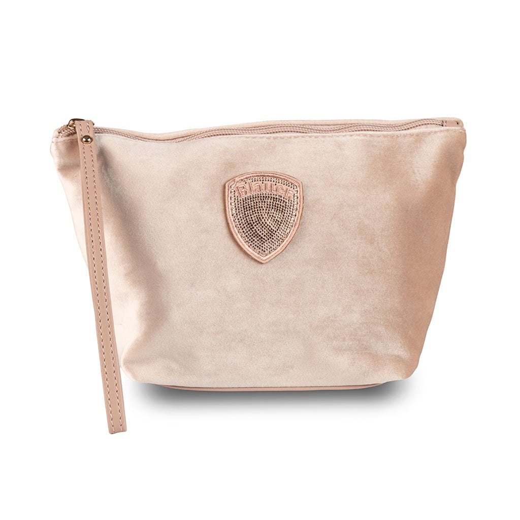 POCHETTE DONNA BLAUER CON LOGO SCUDO E STRASS - COL. NUDE