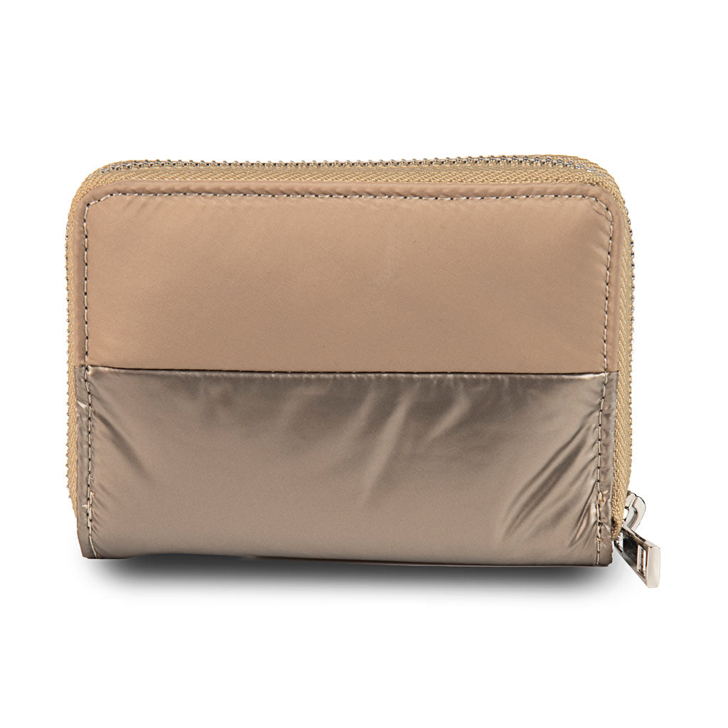 PORTAFOGLIO DONNA BLAUER TRAPUNTATO CON LOGO SCUDO - COL. BEIGE