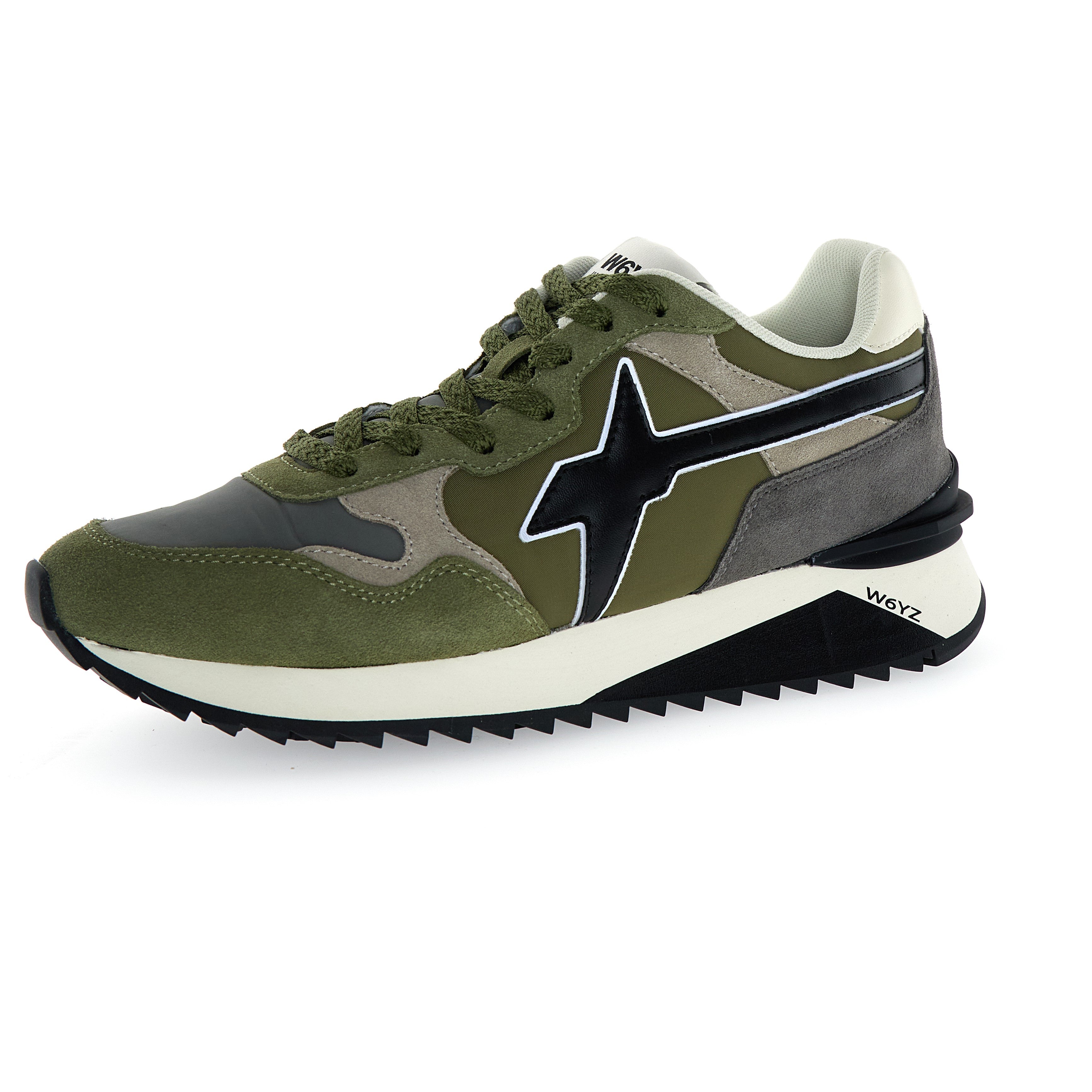 SNEAKERS UOMO W6YZ MOD. "YAK" - COL. MILITARE / GRIGIO