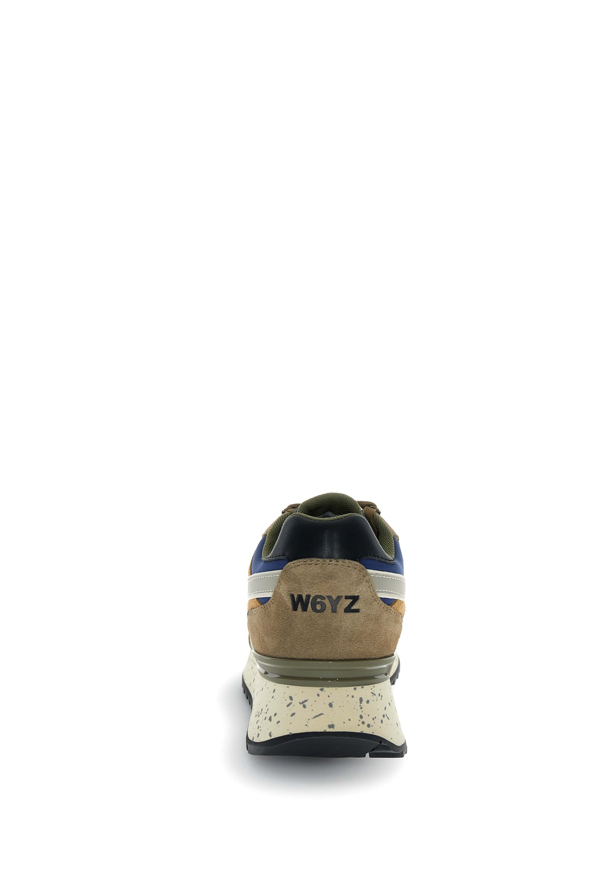SNEAKERS UOMO W6YZ MOD. "YAK" IN SUEDE E TESSUTO - COL. MARRONE CHIARO / NAVY