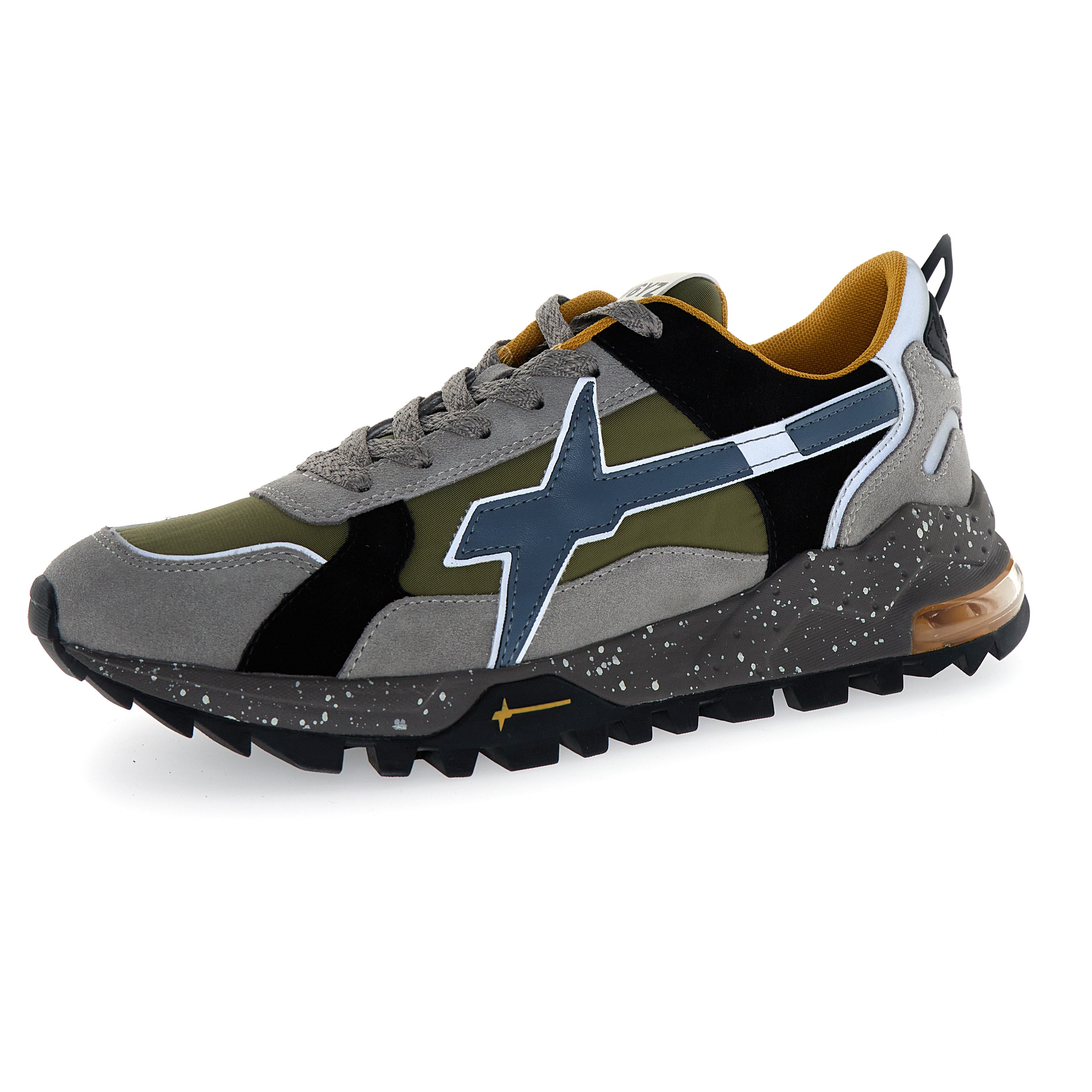 SNEAKERS UOMO W6YZ MOD. "BREEZE" - COL. GRIGIO / MILITARE
