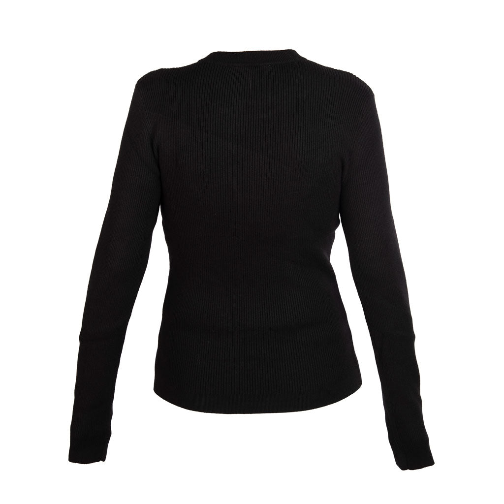 MAGLIA DONNA A COSTINE CON LOGO - Colori disponibili: 2