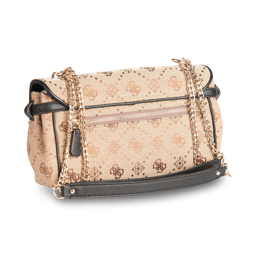 TRACOLLA DONNA GUESS MOD. "DOROTHY" IN ECOPELLE 4G LOGO PEONY - COL. LATTE