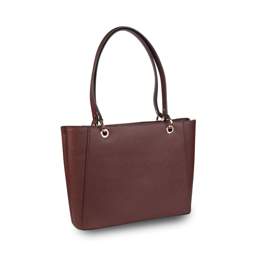 SHOPPER DONNA GUESS MOD. "NOELLE" SAFFIANO - COL. BURGUNDY