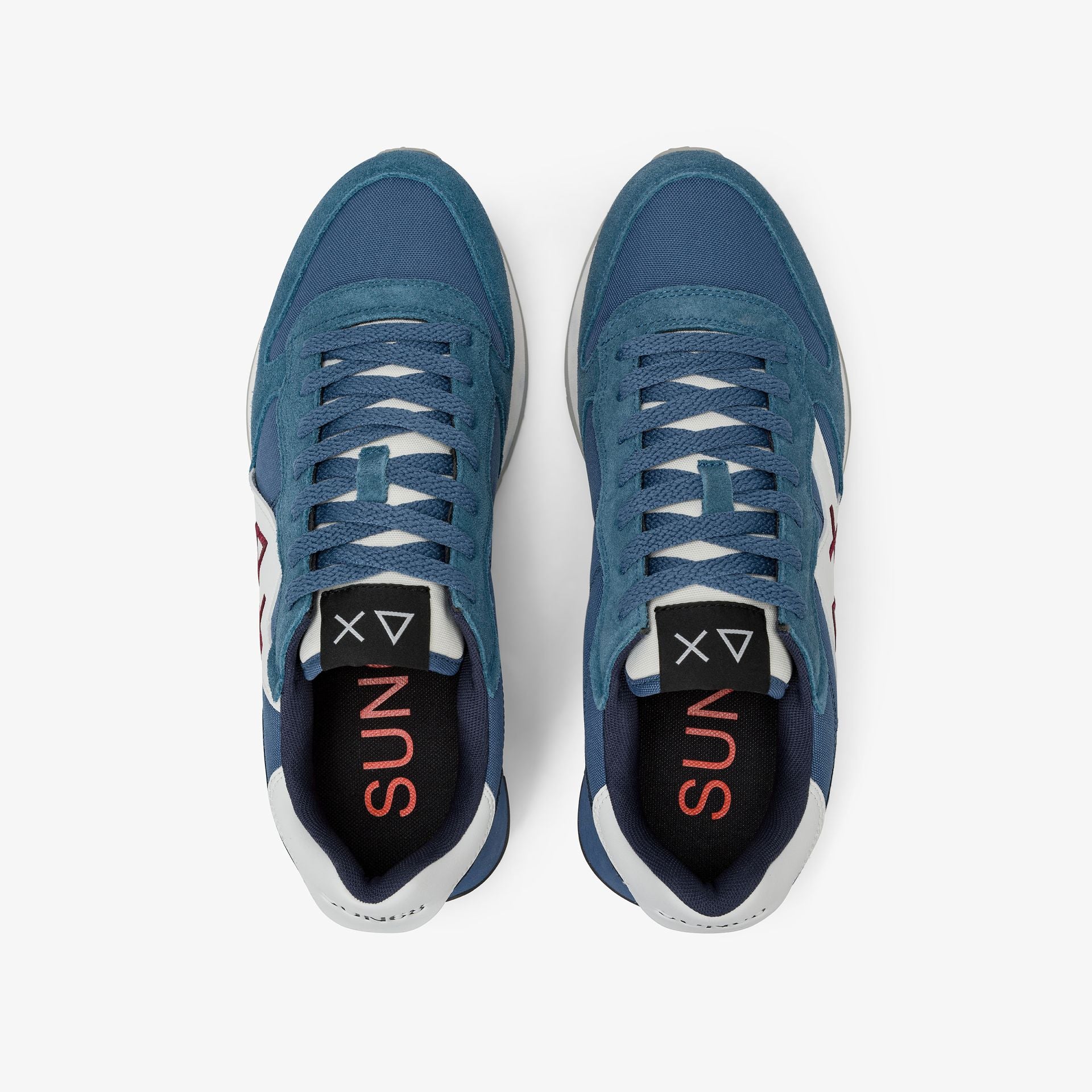 SNEAKERS UOMO SUN68 MOD. "JAKI SOLID" IN NYLON E SUEDE - COL. AVIO SCURO