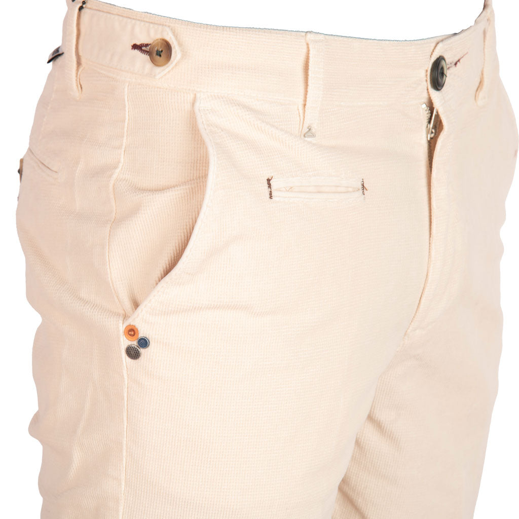 PANTALONE UOMO BERNA SLIM FIT IN VELLUTO QUADRETTATO - Colori disponibili: 2