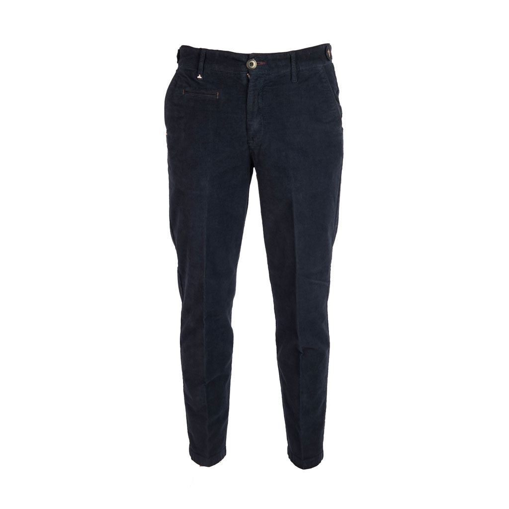 PANTALONE UOMO BERNA SLIM FIT IN VELLUTO QUADRETTATO - Colori disponibili: 2