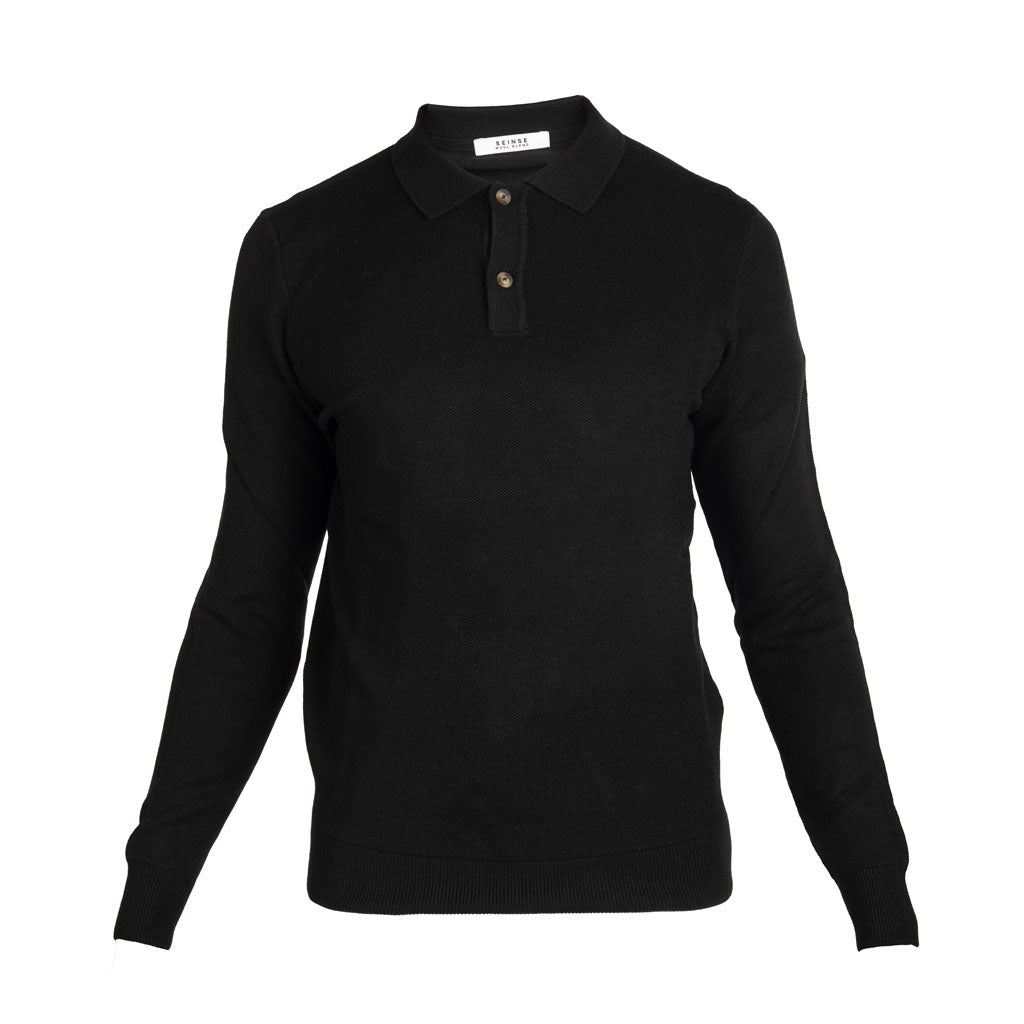 POLO UOMO SEINSE A MANICA LUNGA IN MISTO LANA - Colori disponibili: 2