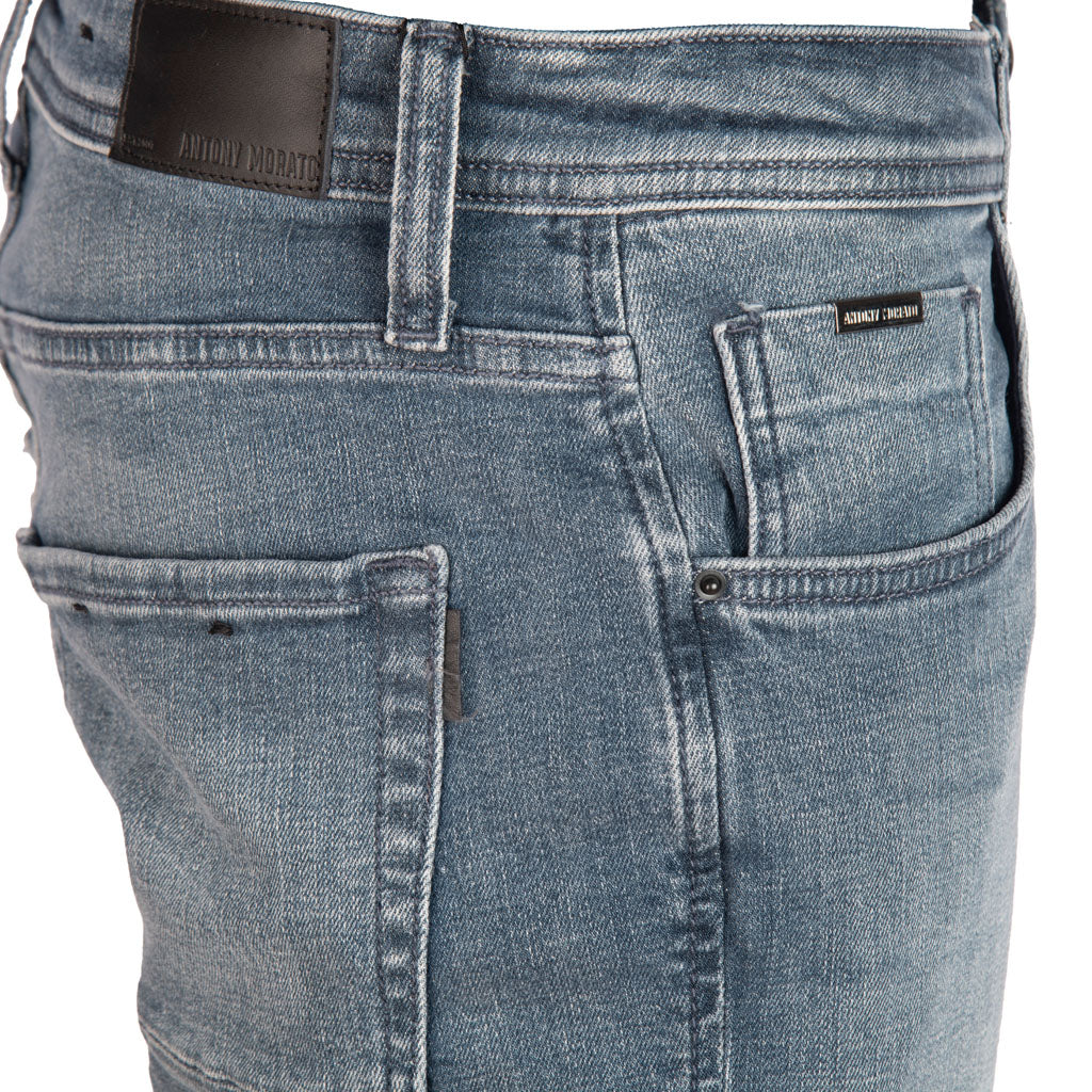 JEANS UOMO ANTONY MORATO MOD. "KURT" COMFORT TAPERED FIT - COL. DENIM BLU MALAGA
