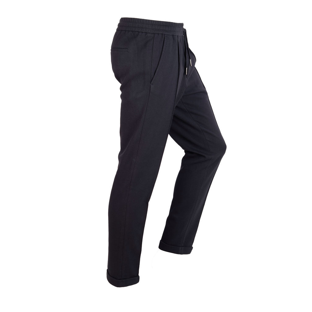 PANTALONI UOMO ANTONY MORATO SLIM FIT IN TWILL STRETCH CON PINCES SUL FONDO - COL. BLU MARINE