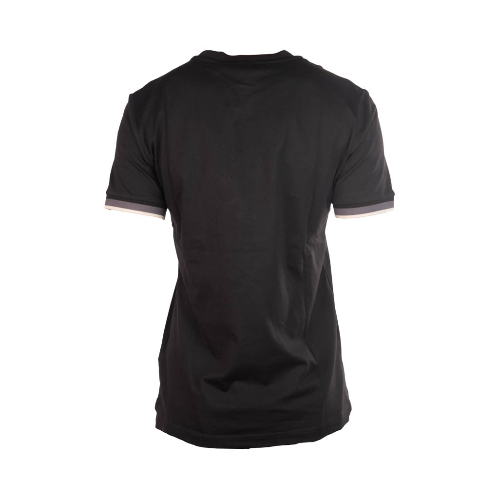 T-SHIRT ANTONY MORATO REGULAR FIT CON POLSINI A COSTINE E PATCH LOGATA - COL. NERO
