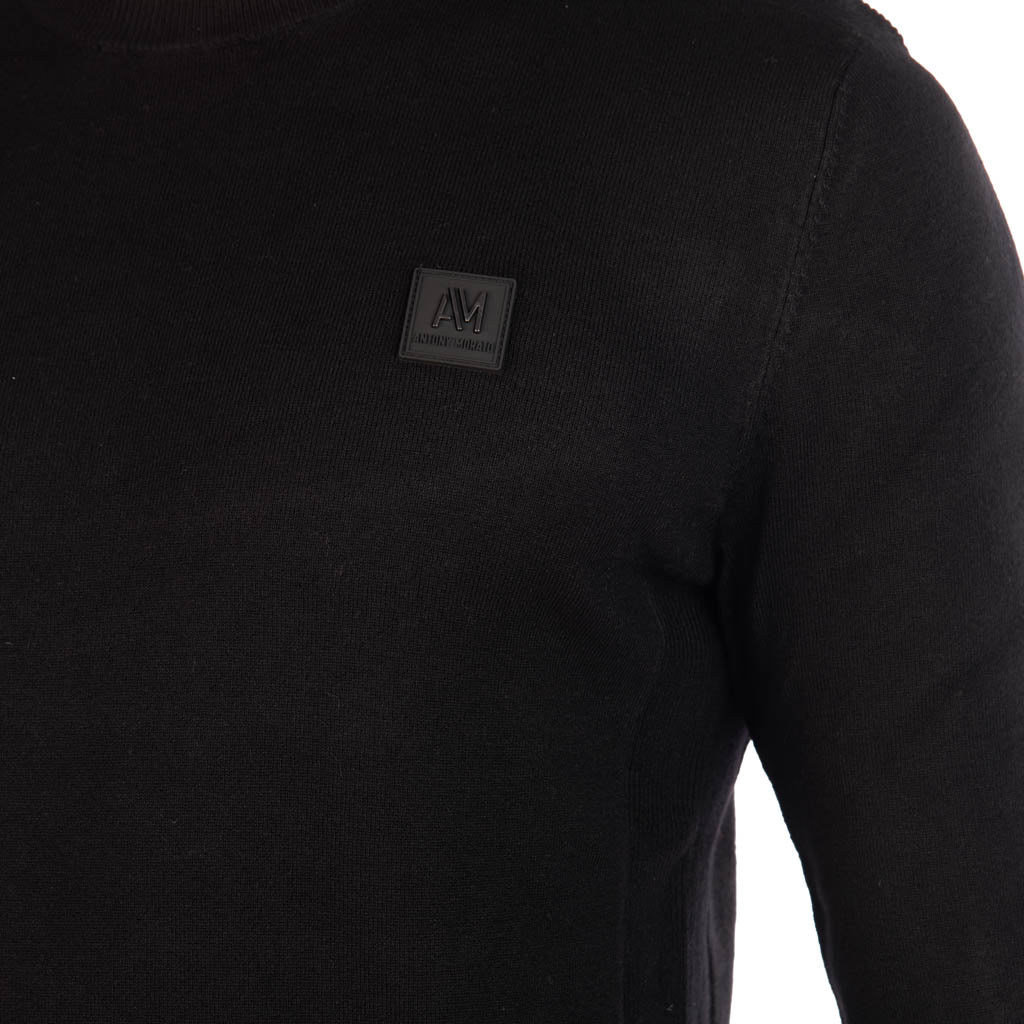 MAGLIA ANTONY MORATO GIROCOLLO IN VISCOSA MORBIDA - COL. NERO