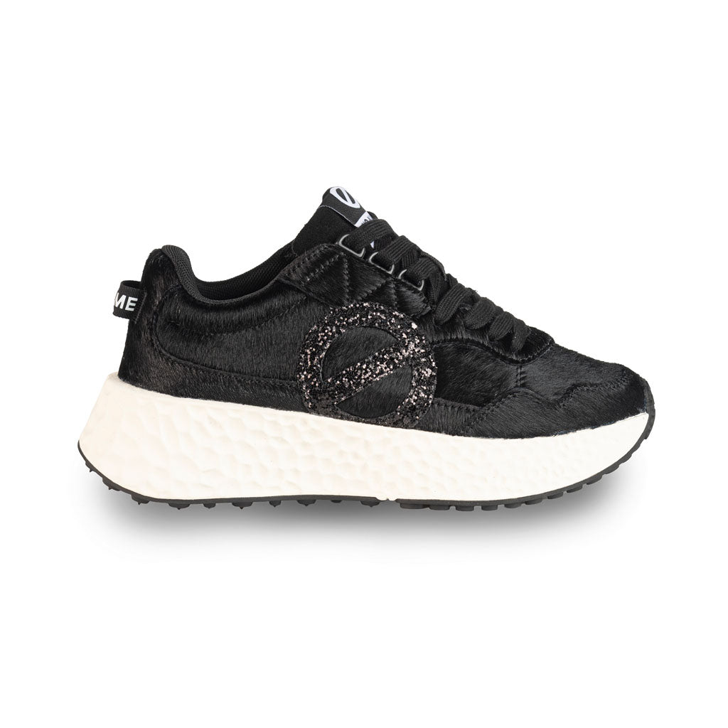SNEAKERS DONNA NO NAME MOD. "CARTER" IN PELLE - COL. NERO