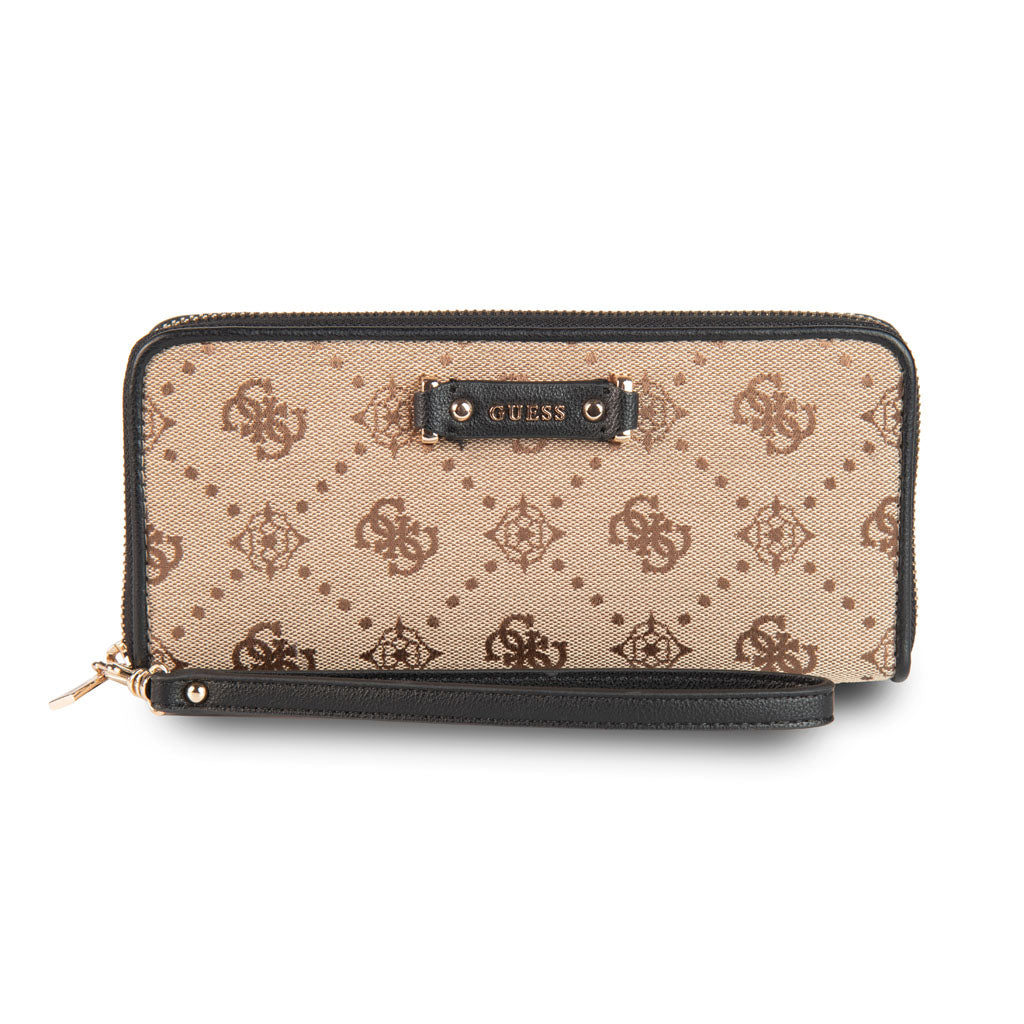 MAXI PORTAFOGLIO DONNA GUESS MOD. "DOROTHY" LOGO 4G PEONY - COL. LATTE