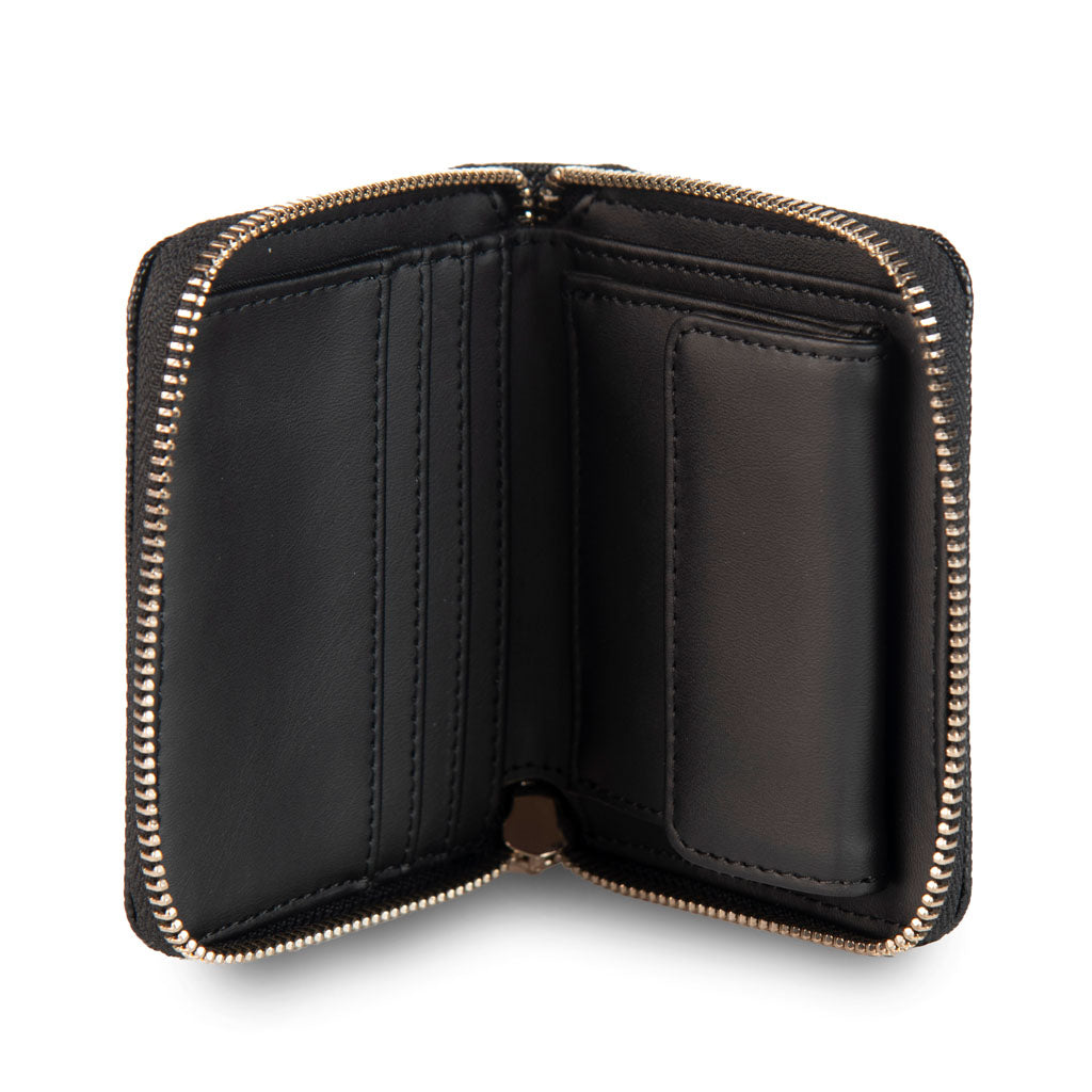 MINI PORTAFOGLIO DONNA GUESS MOD. "LAUREL" SAFFIANO - COL. NERO