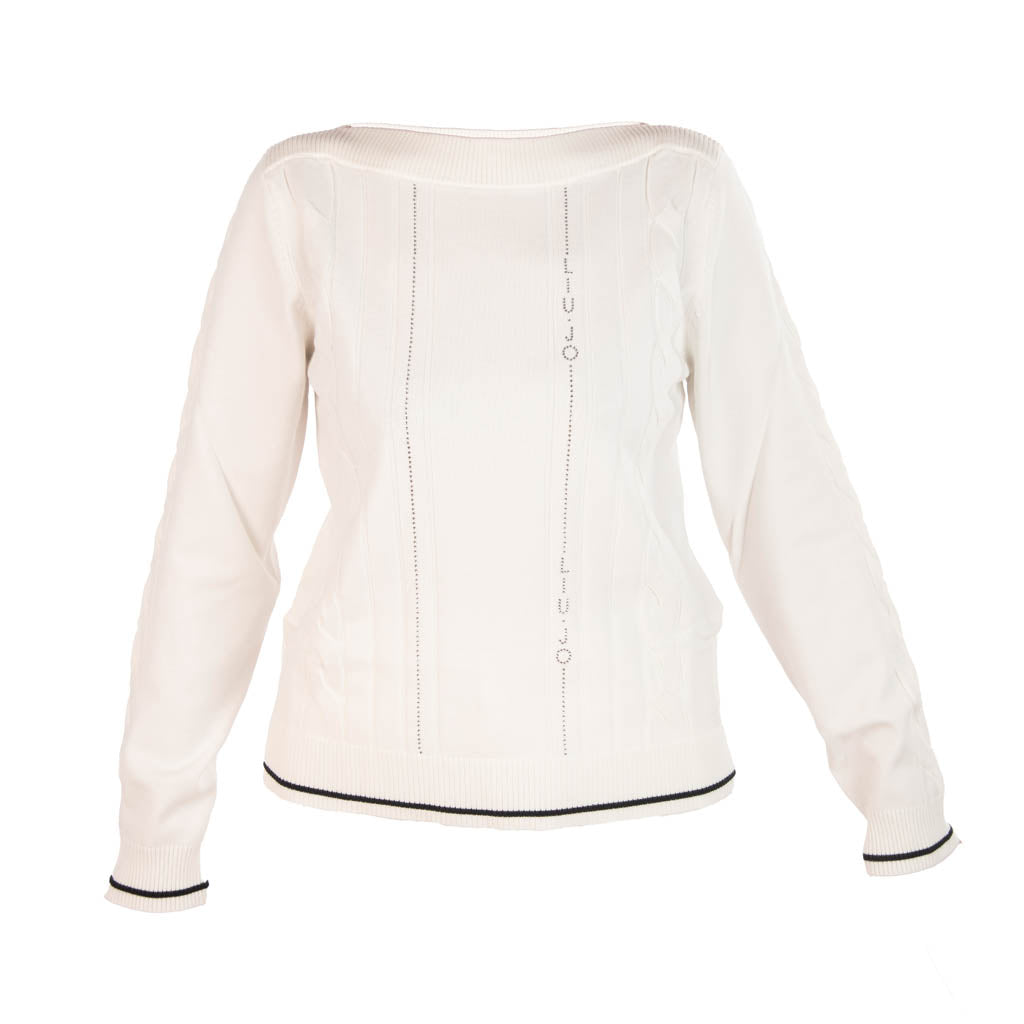 MAGLIA DONNA LIU JO CON PROFILI A CONTRASTO - Colori disponibili: 2