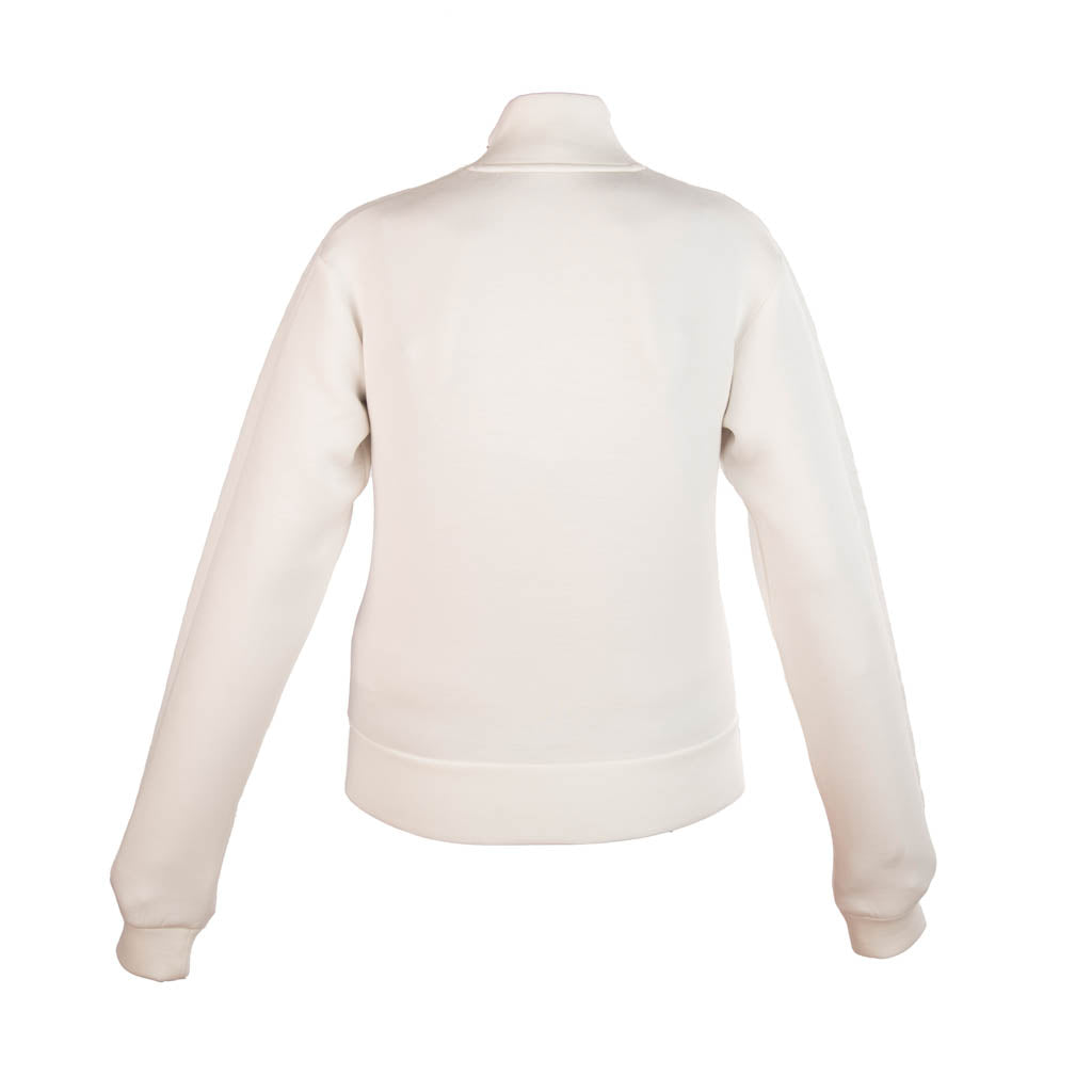 FELPA DONNA GUESS CON BANDA LATERALE - COL. BIANCO