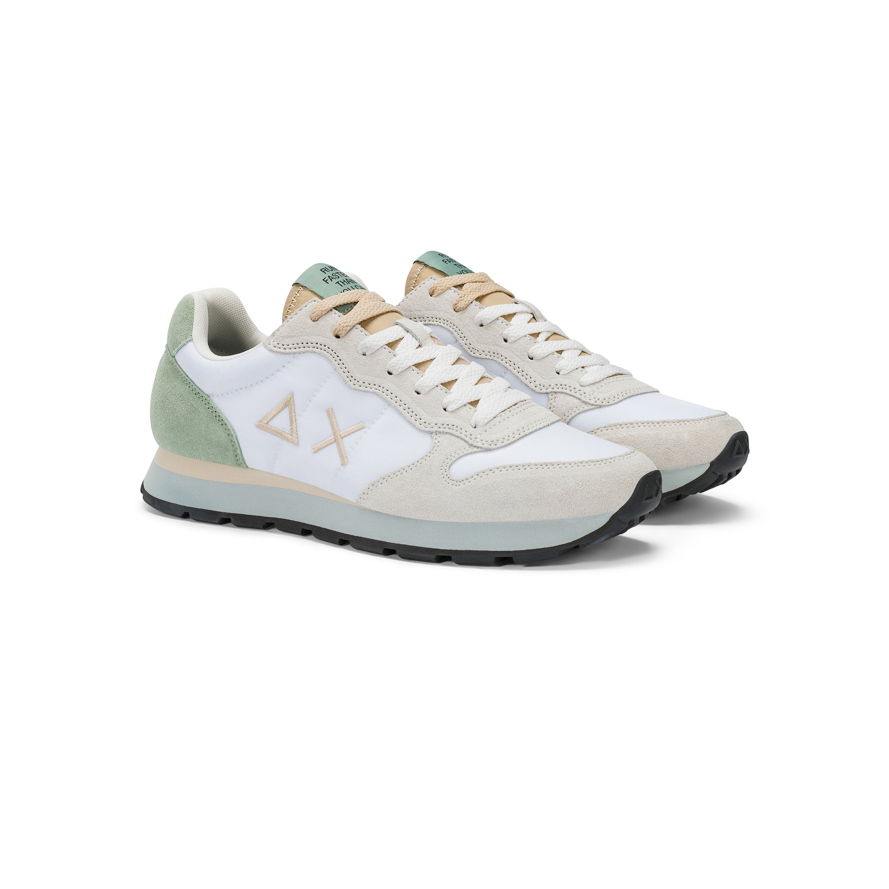 SNEAKERS UOMO SUN68 MOD. "TOM MULTICOLOR" IN SUEDE E NYLON - COL. BIANCO