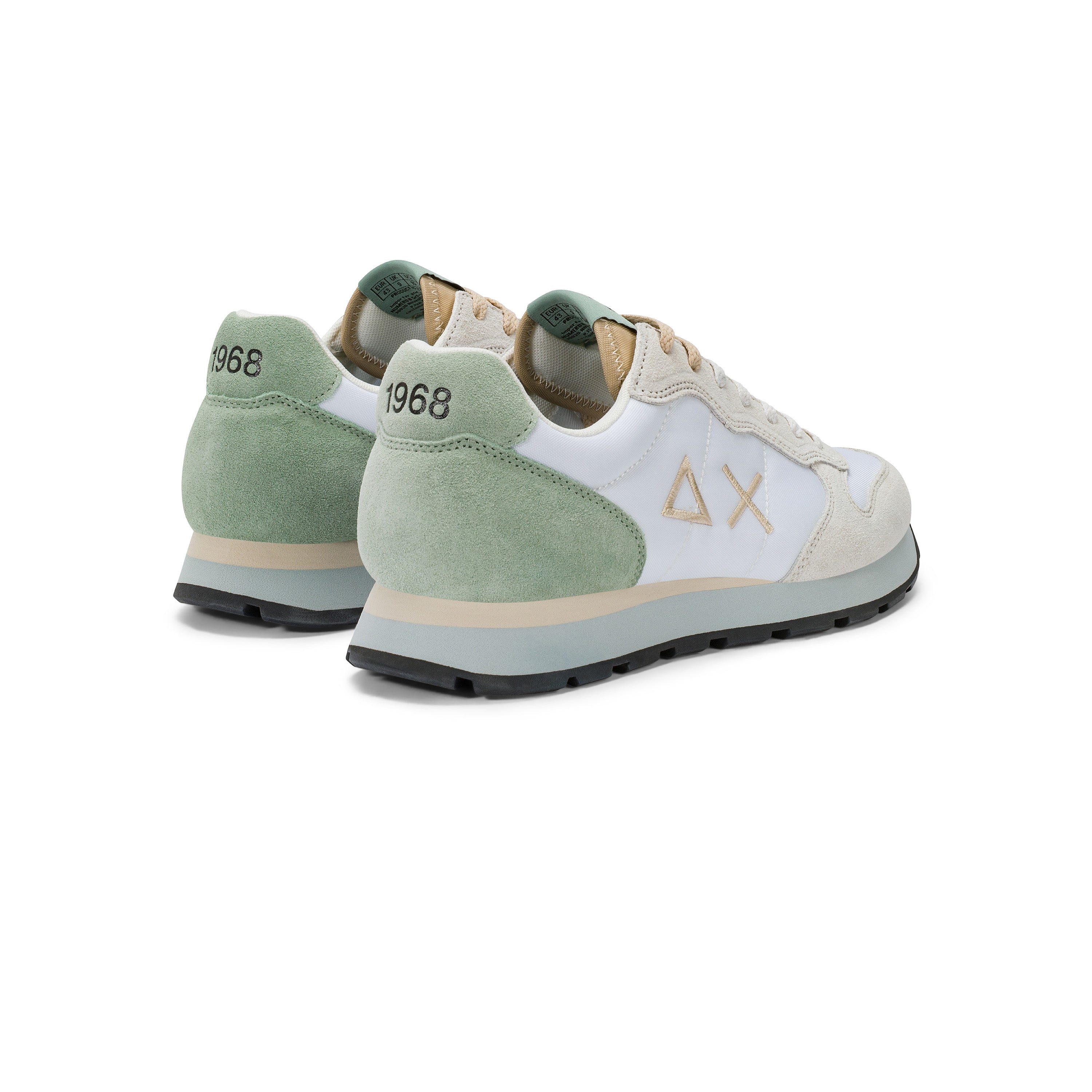 SNEAKERS UOMO SUN68 MOD. "TOM MULTICOLOR" IN SUEDE E NYLON - COL. BIANCO