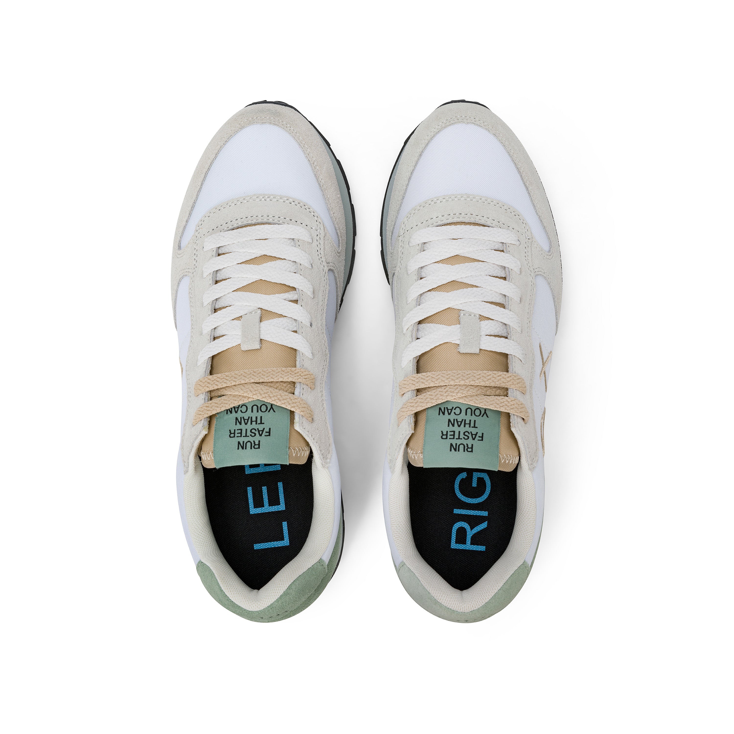SNEAKERS UOMO SUN68 MOD. "TOM MULTICOLOR" IN SUEDE E NYLON - COL. BIANCO