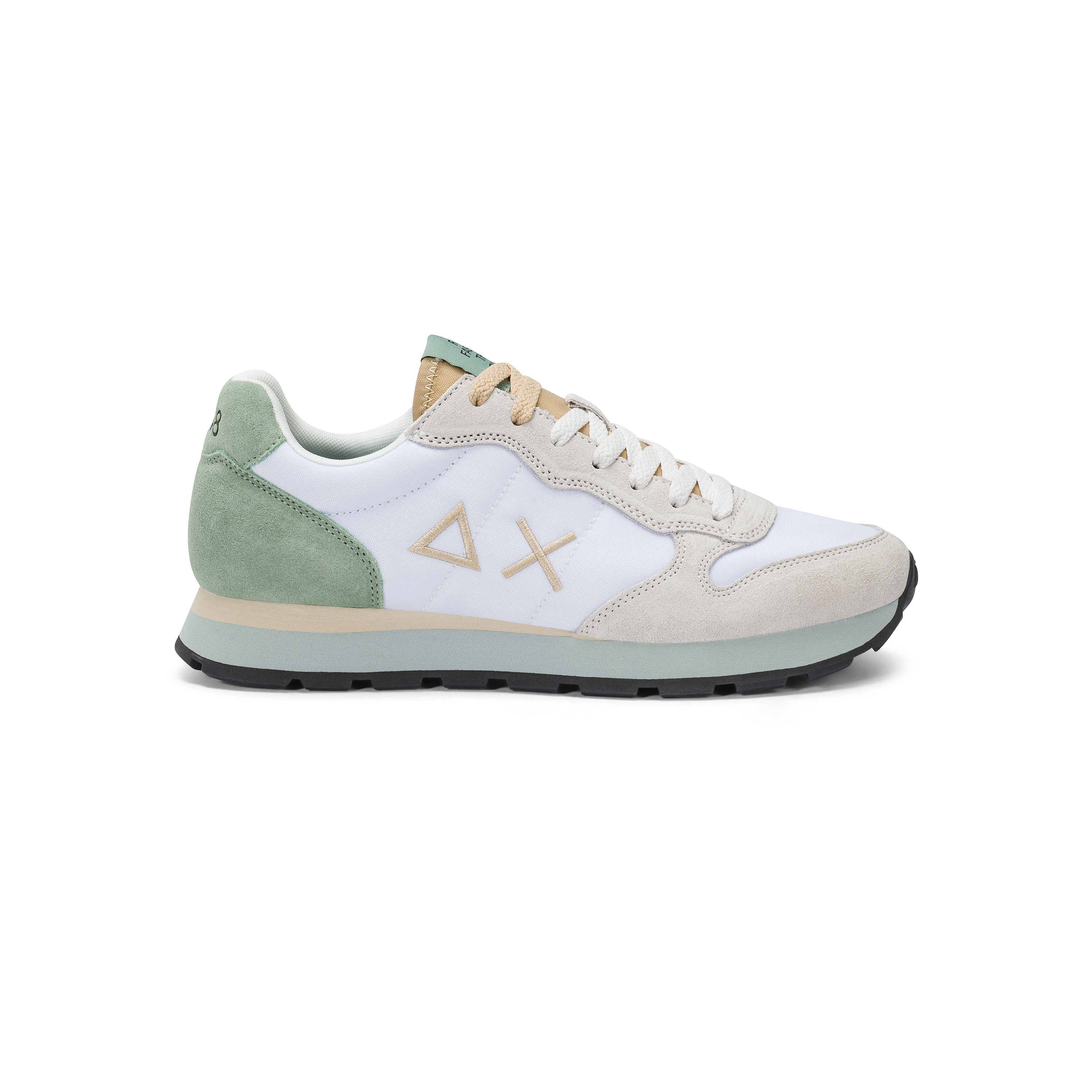 SNEAKERS UOMO SUN68 MOD. "TOM MULTICOLOR" IN SUEDE E NYLON - COL. BIANCO