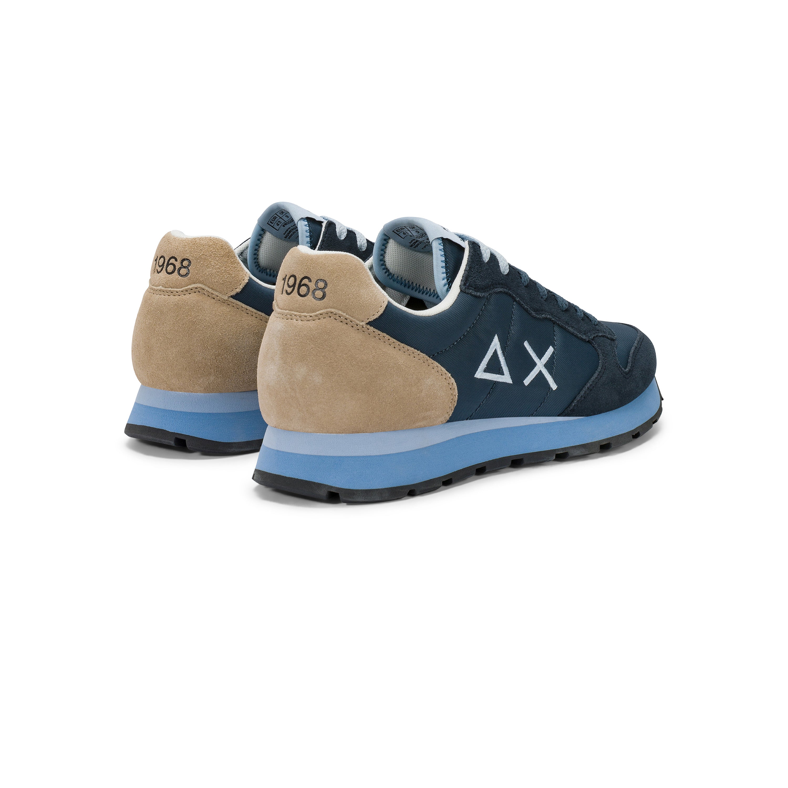 SNEAKERS UOMO SUN68 MOD. "TOM MULTICOLOR" IN SUEDE E NYLON - COL. BLU NAVY
